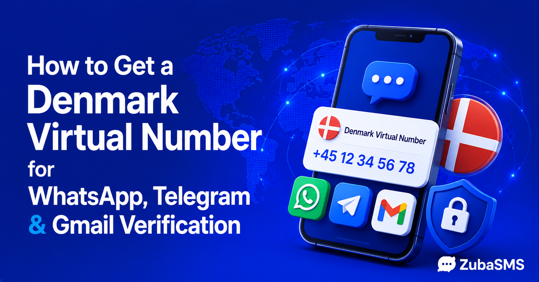 Denmark virtual number for WhatsApp, Telegram, and Gmail verification with secure SMS verification, virtual phone numbers, and instant OTP delivery.