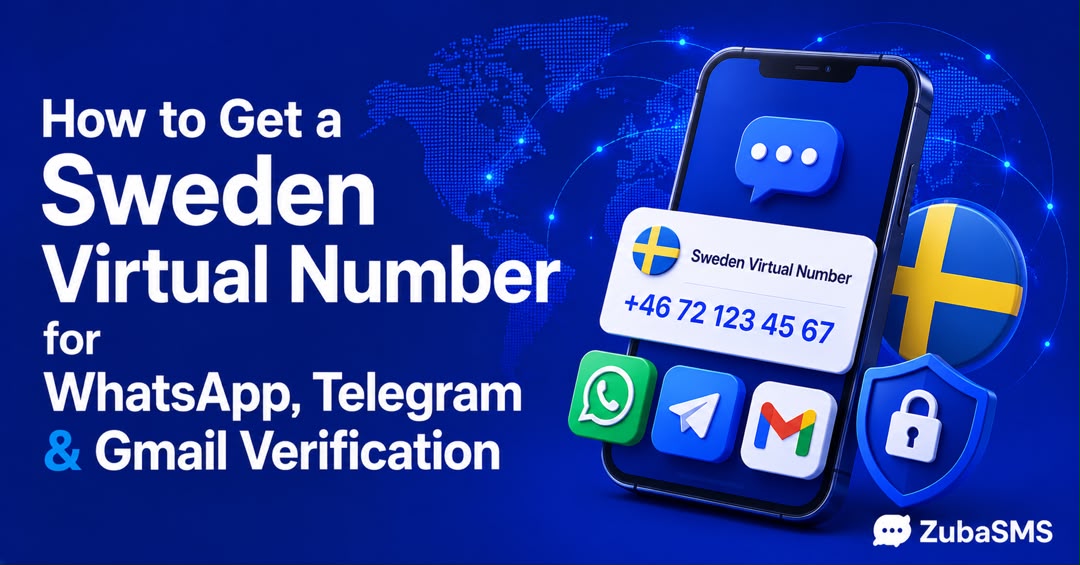Sweden virtual number for WhatsApp, Telegram, and Gmail verification with secure SMS verification, virtual phone numbers, and instant OTP delivery.