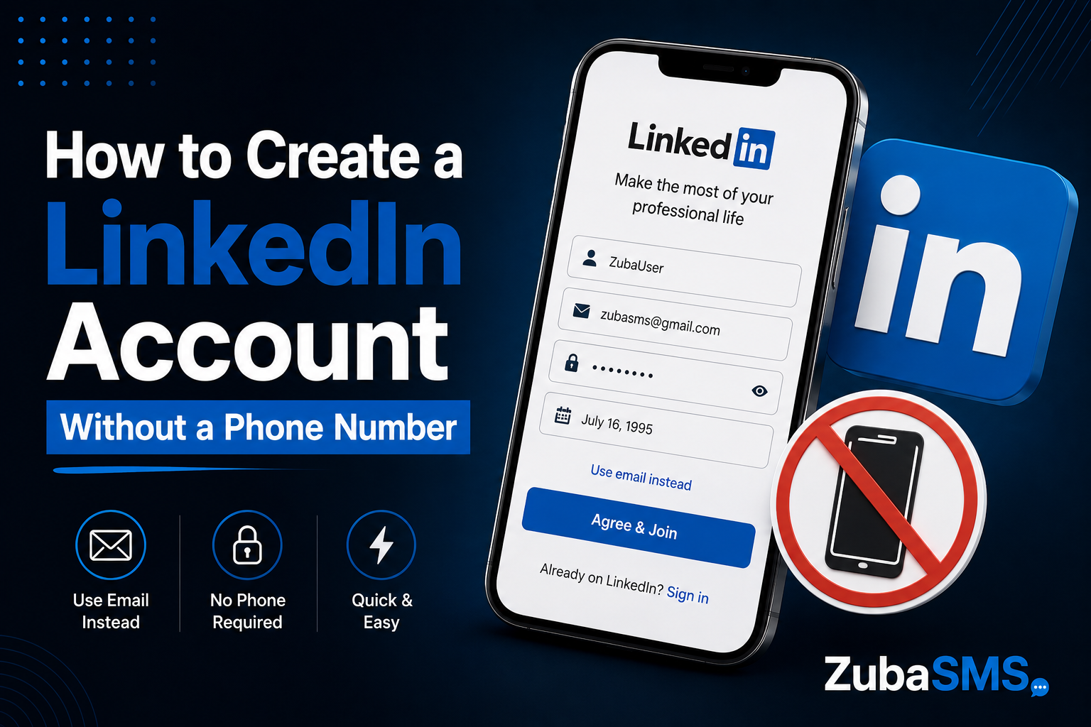LinkedIn Account Without a Phone Number
