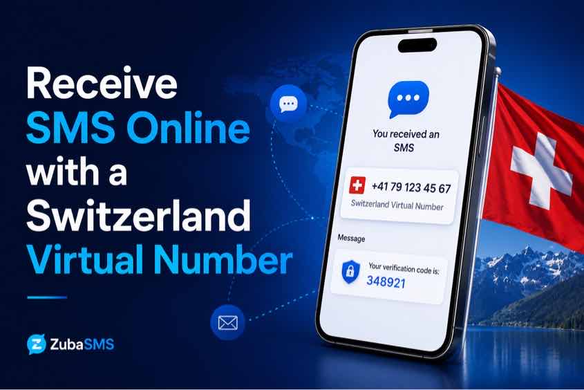 Receive SMS Online Switzerland using a virtual phone number