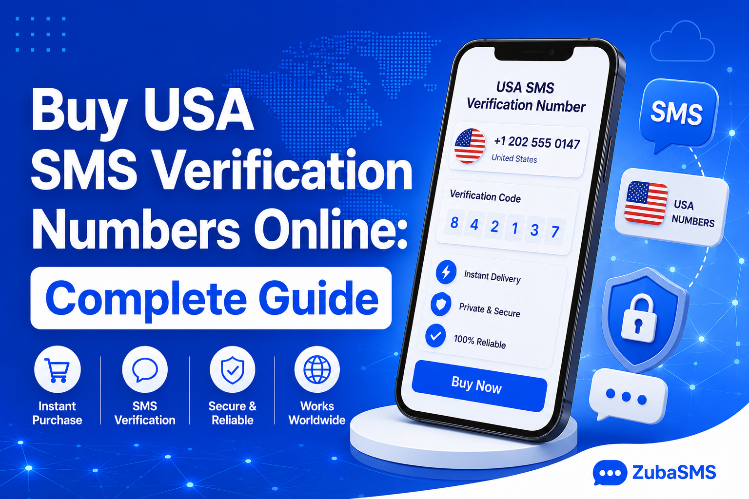 Buying a USA SMS verification number online for secure OTP verification and online account registration.