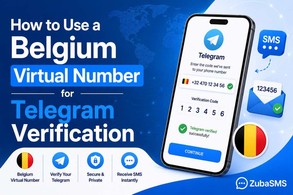Belgium virtual number for Telegram verification and SMS code